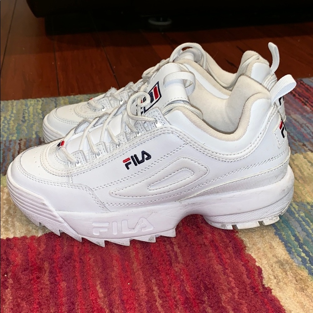White fila disrupter shoes